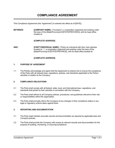Legal Framework and Operational Policies