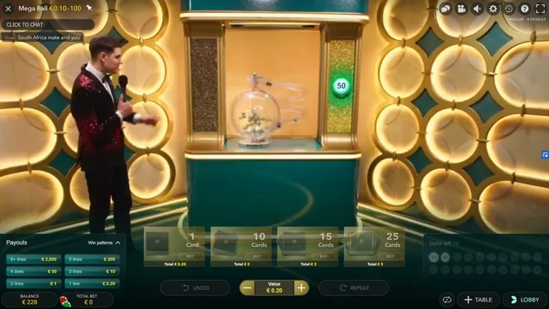 Mega Ball Cards and Blower Machine